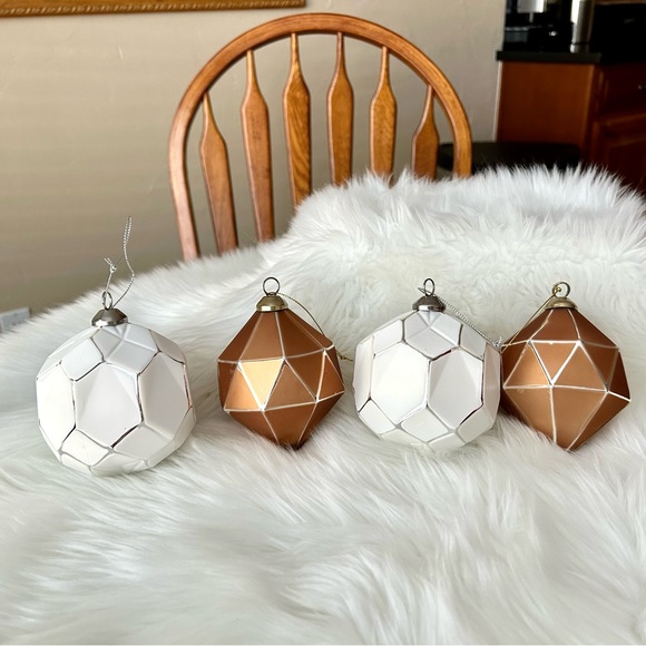 Large Geometric Glass Ornaments - Picture 1 of 11